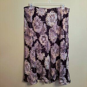 Talbots Floral Silk Skirt